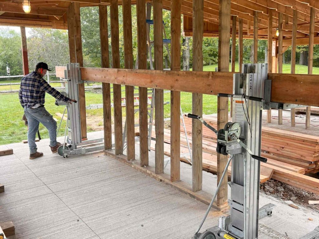 home-remodeling-framing-east-norwich-ny - Creatively Done Homes Improvements Inc. Structural Framing in Progress During a Home Remodel in East Norwich Ny by Creatively Done Homes Improvements