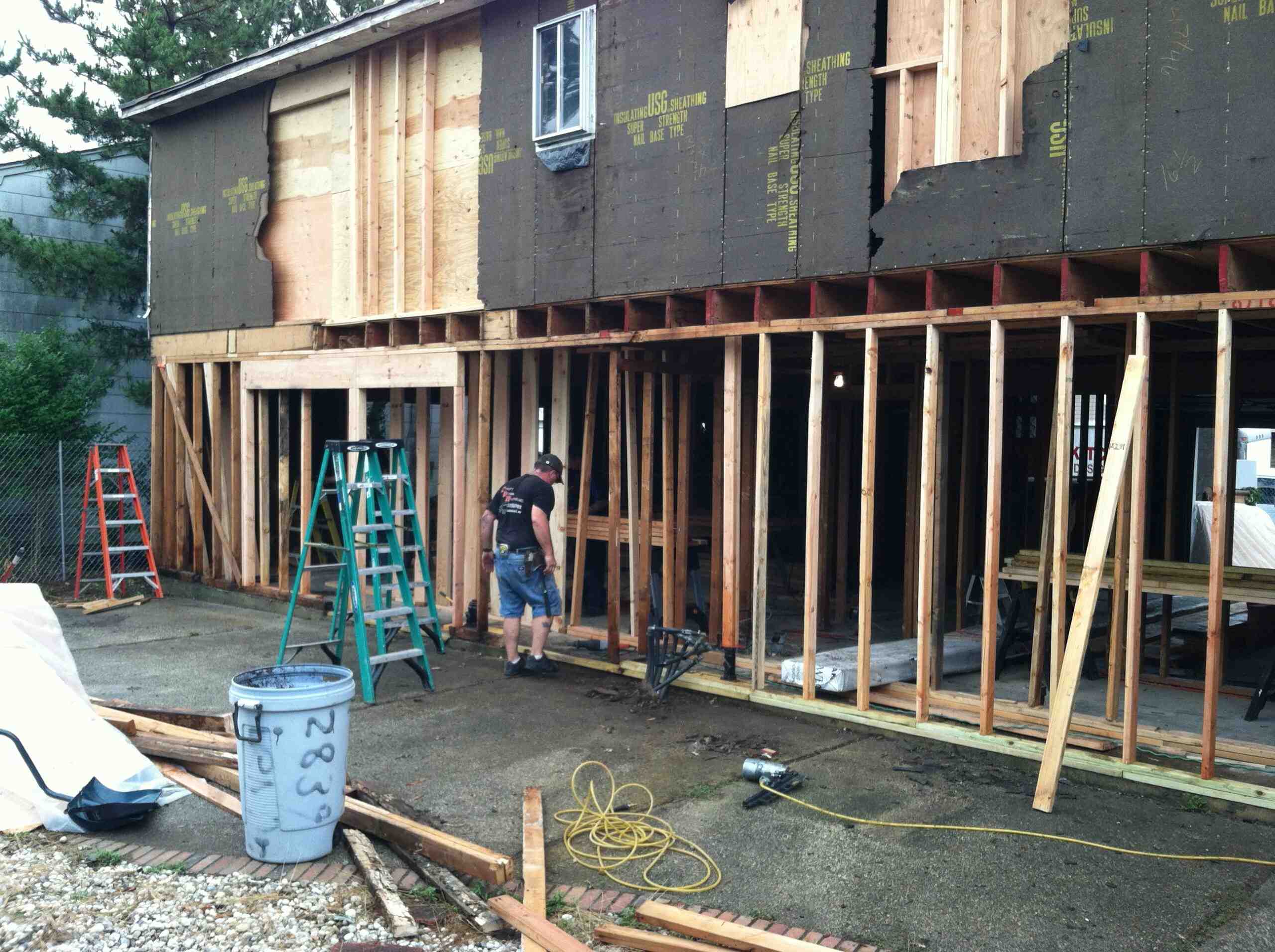 Two Story Exterior Framing Rebuild and Termite Damage Repair in Jericho Ny by Creatively Done Homes Improvements